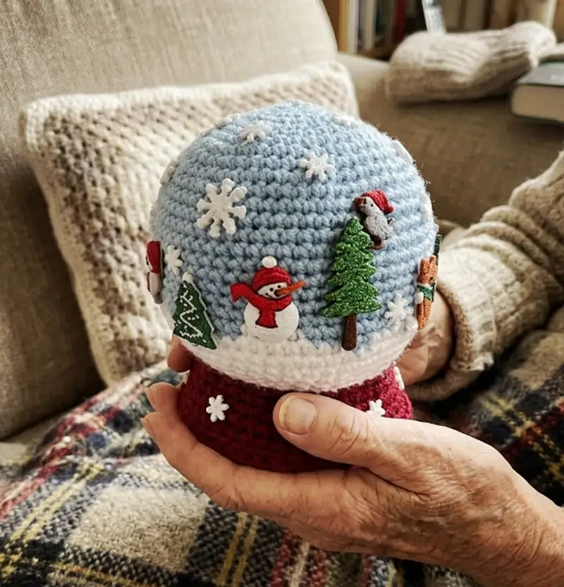 Complimentary Intermediate crochet pattern: Snow Globe Amigurumi Pattern - Simple to follow guide