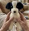 Tip the Border Collie Amigurumi Pattern step 1 - construction progress