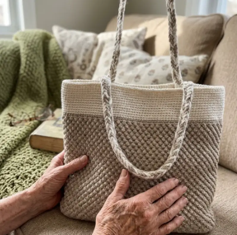 Complimentary Intermediate crochet pattern: Spike Stitch Tote Bag Pattern - Simple to follow guide