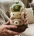 Forest Friends Amigurumi Pattern step 1 - construction progress