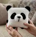 Pillow-panda Amigurumi Pattern step 1 - construction progress