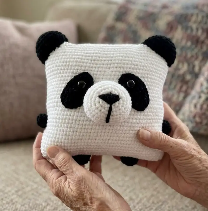 Complimentary Intermediate crochet pattern: Pillow-panda Amigurumi Pattern - Simple to follow guide