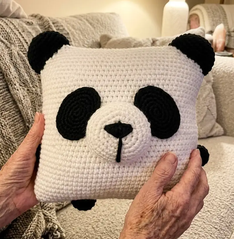 Complimentary Intermediate crochet pattern: Pillow-panda Amigurumi Pattern - Simple to follow guide