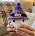 No Sew Ghosts Wearing Hats Amigurumi Pattern step 1 - construction progress