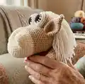 Horse Hand Puppet Amigurumi Pattern step 2 - assembly progress