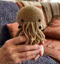 Baby Cthulhu Amigurumi Pattern step 1 - construction progress