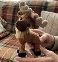 Ostin the Reindeer Amigurumi Pattern step 1 - construction progress
