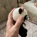 Panda Amigurumi Pattern step 2 - assembly progress