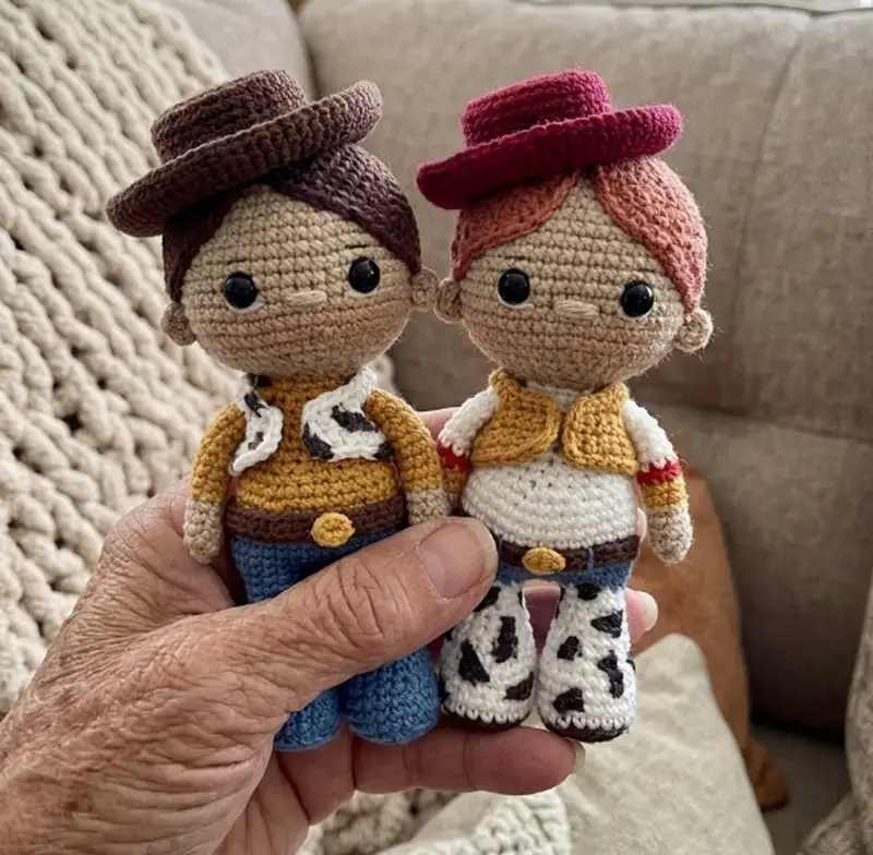 Quality crochet pattern: Jessy and Woody The Toy Story Amigurumi Pattern - Intermediate level guide with complete instructions