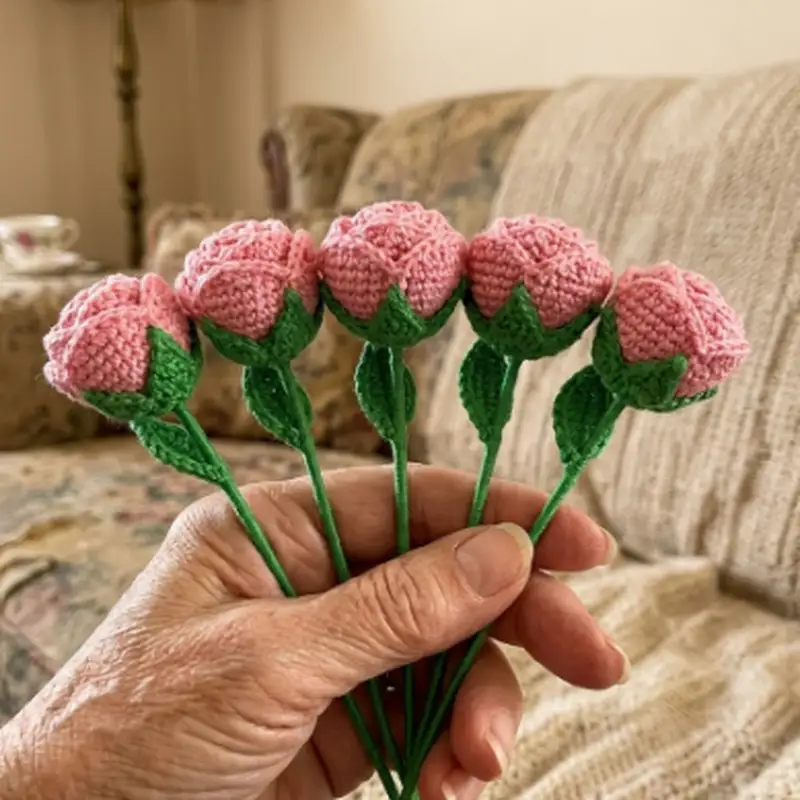 Complimentary Intermediate crochet pattern: Cotton Flower Bouquet Crochet Pattern - Simple to follow guide