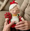 Granny Claus Amigurumi Pattern step 1 - construction progress
