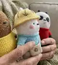We Bare Bears Amigurumi Pattern step 2 - assembly progress