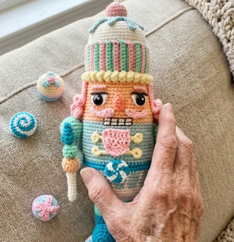 Quality crochet pattern: The Baby Blue Nutcracker Amigurumi Pattern - Intermediate level guide with complete instructions