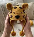 Leopard Hat Pattern step 4 - final assembly and finishing