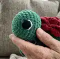 Rose Turtle Amigurumi Pattern step 2 - assembly progress