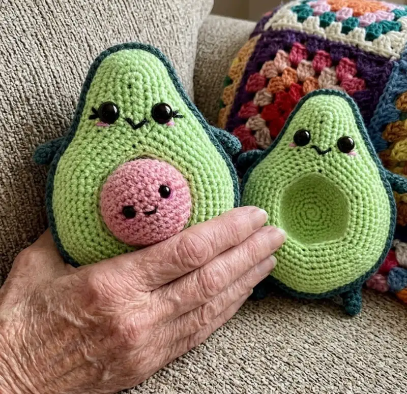 Complimentary Intermediate crochet pattern: Avocado Family Amigurumi Pattern - Simple to follow guide