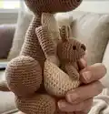 Mommy Kangaroo & Baby Amigurumi Pattern step 2 - assembly progress