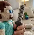 Steve & Zombie Amigurumi Pattern step 3 - details and accessories