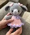 Nina The Plush Elephant Amigurumi Pattern step 1 - construction progress