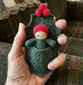 Holly Baby Amigurumi Pattern step 1 - construction progress