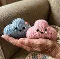 Claude the Cloud Amigurumi Pattern step 1 - construction progress