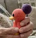 Dave The Duck Amigurumi Pattern step 3 - details and accessories