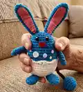 Azumarill Amigurumi Pattern step 4 - final assembly and finishing