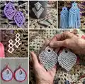 25 More Earrings to Crochet Pattern step 4 - final assembly and finishing