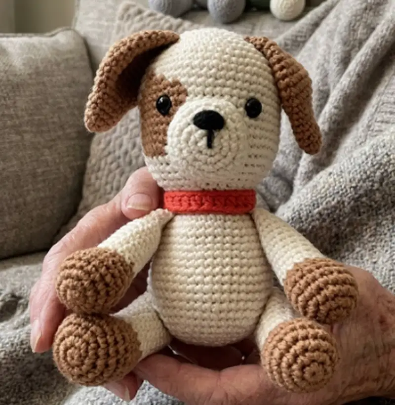 Complimentary Intermediate crochet pattern: Puppy Chip Amigurumi Pattern - Simple to follow guide