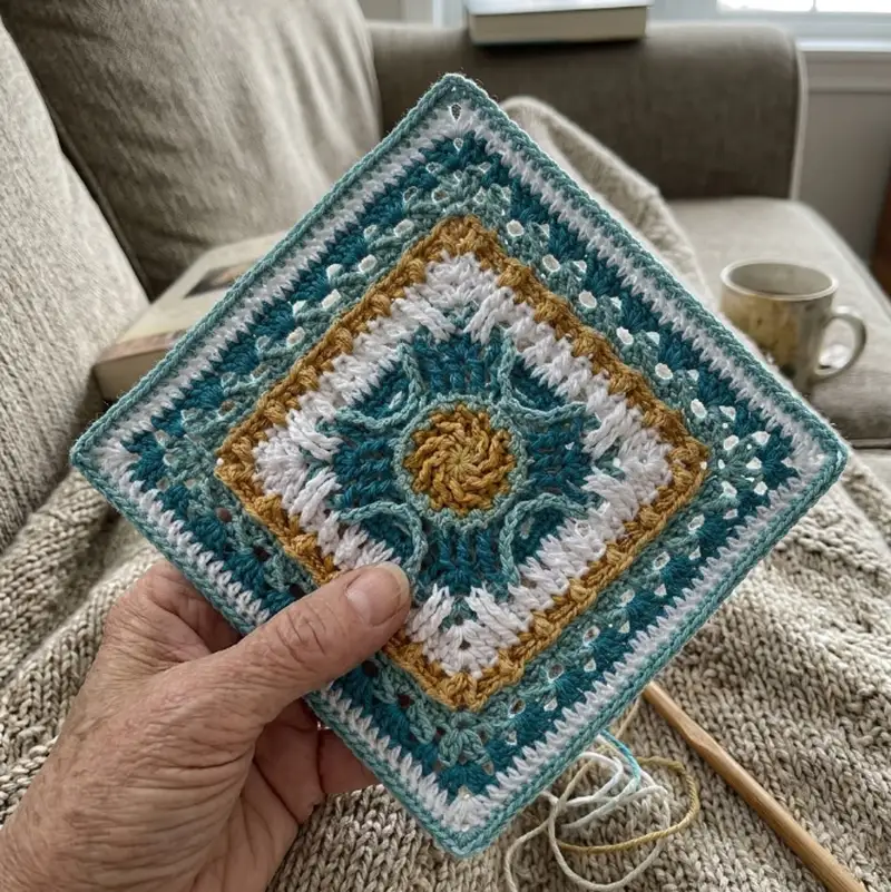 Complimentary Intermediate crochet pattern: Marley Mae Square Pattern - Simple to follow guide