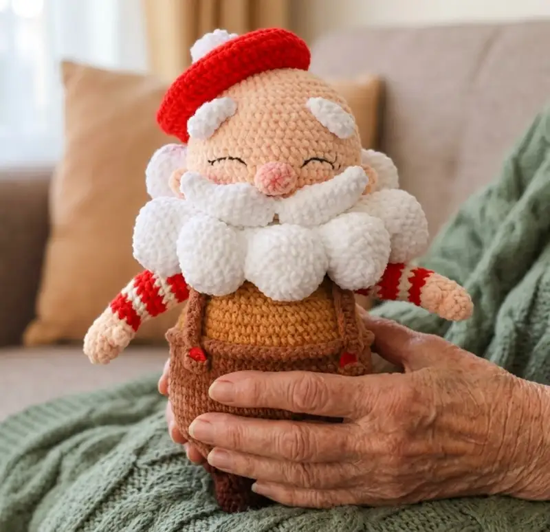 Complimentary Intermediate crochet pattern: Le Pere Noel Amigurumi Pattern - Simple to follow guide