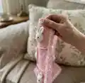 Bunny Baby Blanket Pattern step 2 - assembly progress