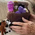 Noah's Ark Amigurumi Pattern step 2 - assembly progress