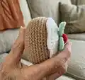 Christmas Pudding Amigurumi Pattern step 3 - details and accessories