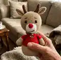 Baby deer Amigurumi Pattern step 1 - construction progress