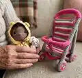 Baby On A Walk Amigurumi Pattern step 1 - construction progress