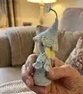 Forget-me-not Fairy Amigurumi Pattern step 2 - assembly progress