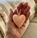 Heart Keychain Amigurumi Pattern step 4 - final assembly and finishing