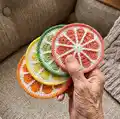 Citrus Slice Coasters Pattern step 4 - final assembly and finishing