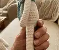 Straight Bunny Amigurumi Pattern step 2 - assembly progress