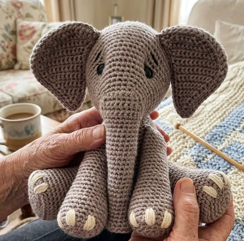 Complimentary Intermediate crochet pattern: Bubba the Elephant Amigurumi Pattern - Simple to follow guide