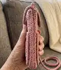Phone Bag with pocket Crochet Pattern step 2 - assembly progress