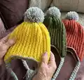 Oak Grove Earflap Hat Pattern step 1 - construction progress