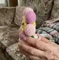 Little Floweret Amigurumi Pattern step 3 - details and accessories