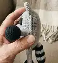 Rac the Raccoon Amigurumi Pattern step 3 - details and accessories