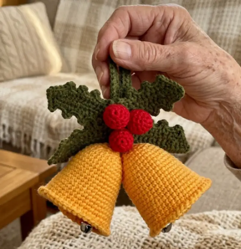 Complimentary Intermediate crochet pattern: Christmas Bells Pattern - Simple to follow guide