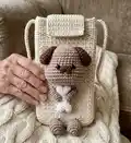 Dog Phone Pouch Amigurumi Pattern step 4 - final assembly and finishing