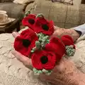 British Legion Poppy Appeal Poppies Pattern step 4 - final assembly and finishing
