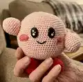 Kirbi Amigurumi Pattern step 1 - construction progress