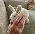 Rabbit Amigurumi Pattern step 1 - construction progress